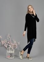 Tesettür giyim SİYAH T 4878 New Viscon Lycra Tesettür Tunik-Alv Fashion