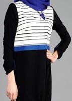 Tesettür giyim SİYAH T 4922 Rosa Düz Tesettür Tunik-Alv Fashion