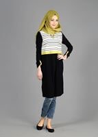 Tesettür giyim SİYAH T 4922 Rosa Düz Tesettür Tunik-Alv Fashion