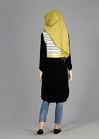 Tesettür giyim SİYAH T 4922 Rosa Düz Tesettür Tunik-Alv Fashion