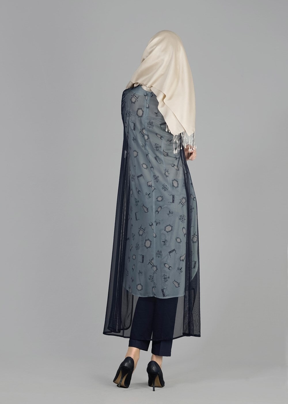 Tesettür giyim MAVİ T 4957 Verso 2li Tesettür Tunik-Alv Fashion