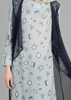 Tesettür giyim MAVİ T 4957 Verso 2li Tesettür Tunik-Alv Fashion