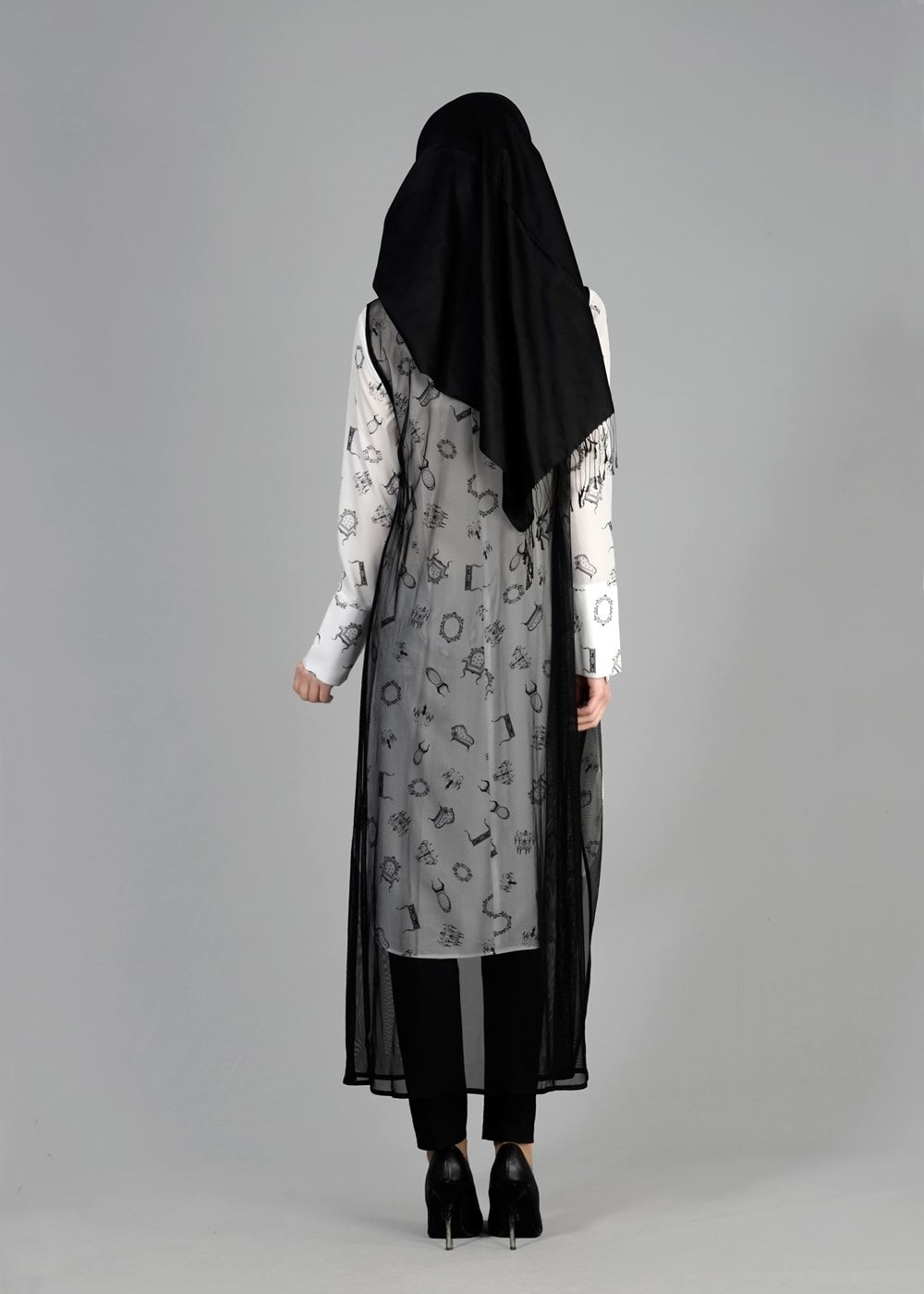 Vêtements hijab CRÈME T 4957 Verso 2li Tesettür Tunik-Alv Fashion