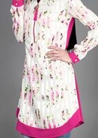 Tesettür giyim FUŞYA T 4958 Yakma Tesettür Tunik-Alv Fashion