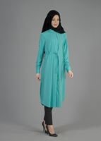 Tesettür giyim MAVİ T 4966 Lesa Tesettür Tunik-Alv Fashion