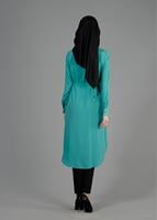 Tesettür giyim MAVİ T 4966 Lesa Tesettür Tunik-Alv Fashion
