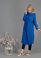 Tesettür giyim LACİVERT T 4966 Lesa Tesettür Tunik-Alv Fashion