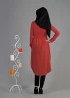 Tesettür giyim KIRMIZI T 4966 Lesa Tesettür Tunik-Alv Fashion