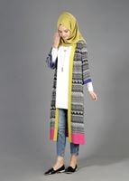 Tesettür giyim SİYAH T 4877-1 Burble Crep 2Li Tesettür Tunik-Alv Fashion