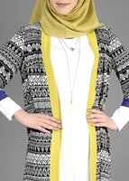 Tesettür giyim SİYAH T 4877-1 Burble Crep 2Li Tesettür Tunik-Alv Fashion