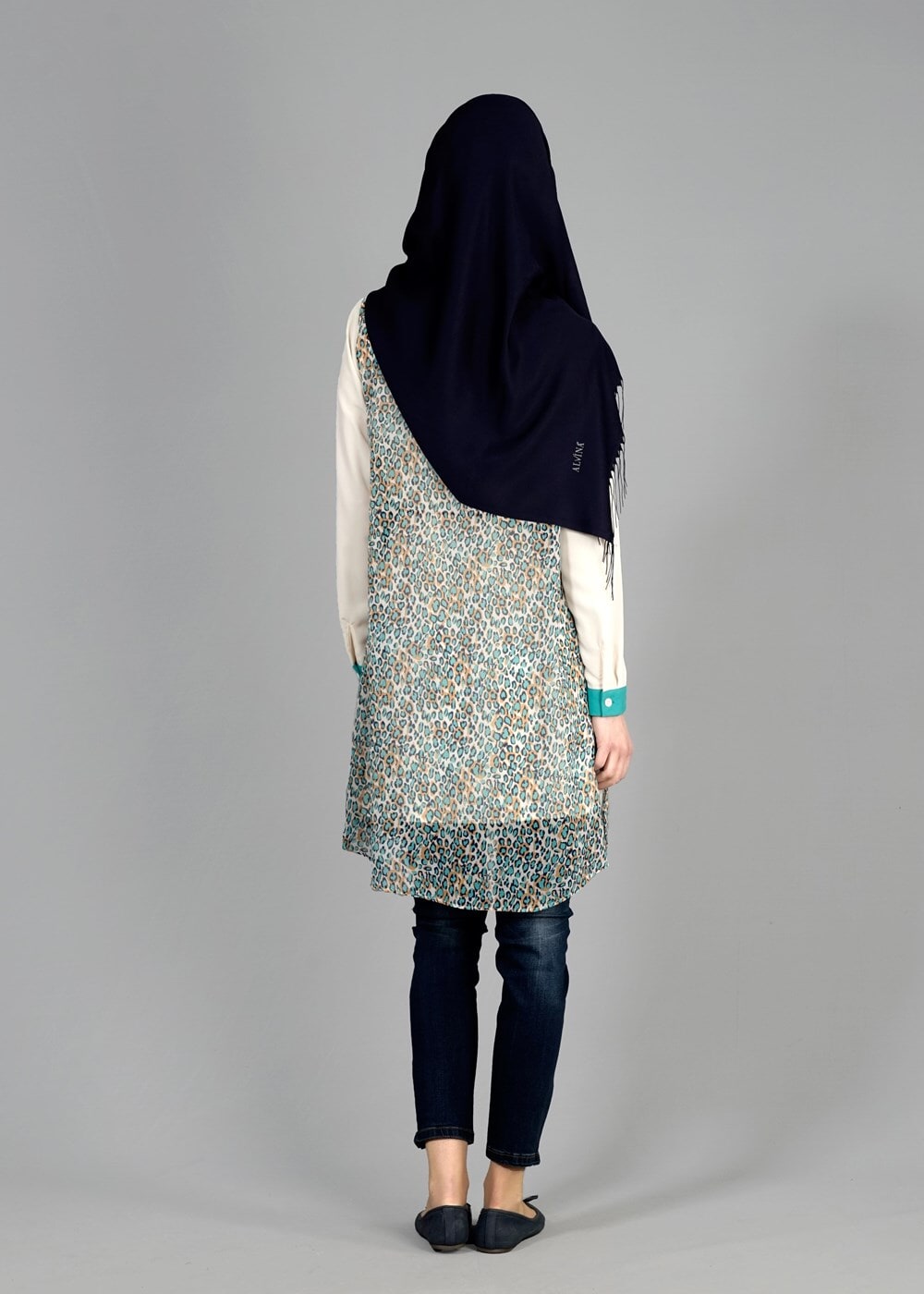 Tesettür giyim MAVİ T 4947-1 Evita Tesettür Tunik-Alv Fashion