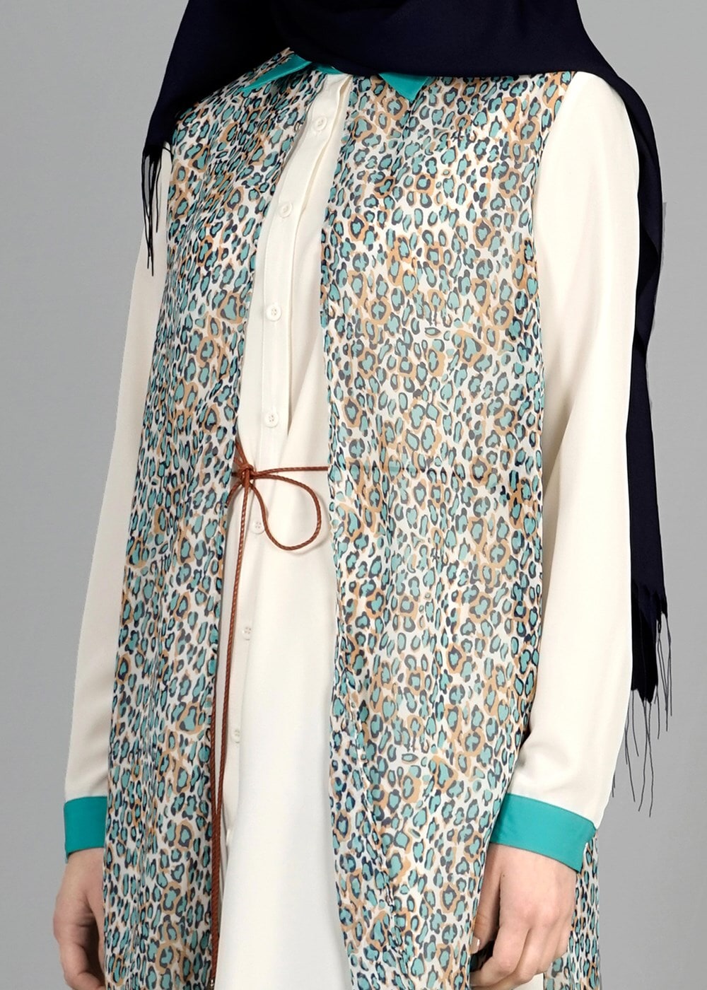 Tesettür giyim MAVİ T 4947-1 Evita Tesettür Tunik-Alv Fashion