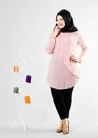 Tesettür giyim PUDRA T 2474 Sisley Tesettür Tunik-Alv FAshion