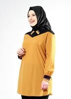 Tesettür giyim TURUNCU T 2483 Eliz Tesettür Tunik-Alv Fashion