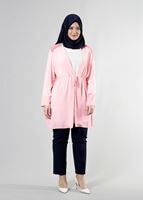 Tesettür giyim PUDRA T 2516 Port  Crep  Düz Tesettür Ceket-Alv Fashion