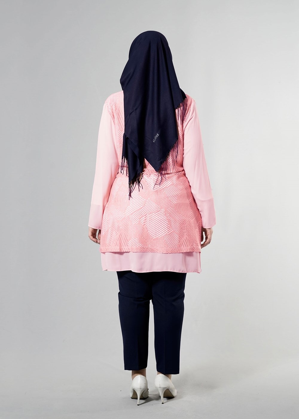 Hijab clothing POWDER T 2516 Port  Crep  Düz Tesettür Ceket-Alv Fashion