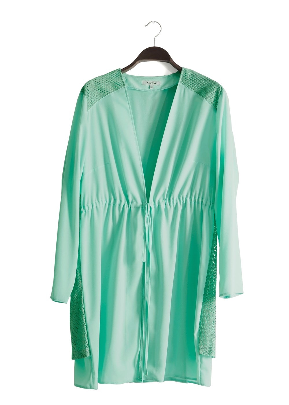 Hijab clothing GREEN T 2516 Port  Crep  Düz Tesettür Ceket-Alv Fashion