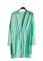 Hijab clothing GREEN T 2516 Port  Crep  Düz Tesettür Ceket-Alv Fashion