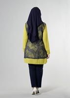 Vêtements hijab VERT T 2516 Port  Crep  Düz Tesettür Ceket-Alv Fashion