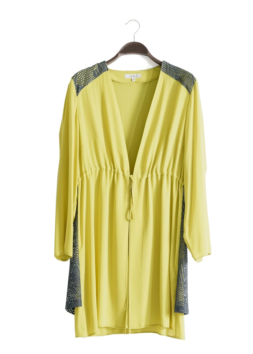 Vêtements hijab VERT T 2516 Port  Crep  Düz Tesettür Ceket-Alv Fashion