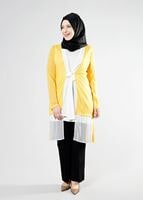 Tesettür giyim SARI T 2520 Evin 2 li Tesettür Tunik-Alv Fashion