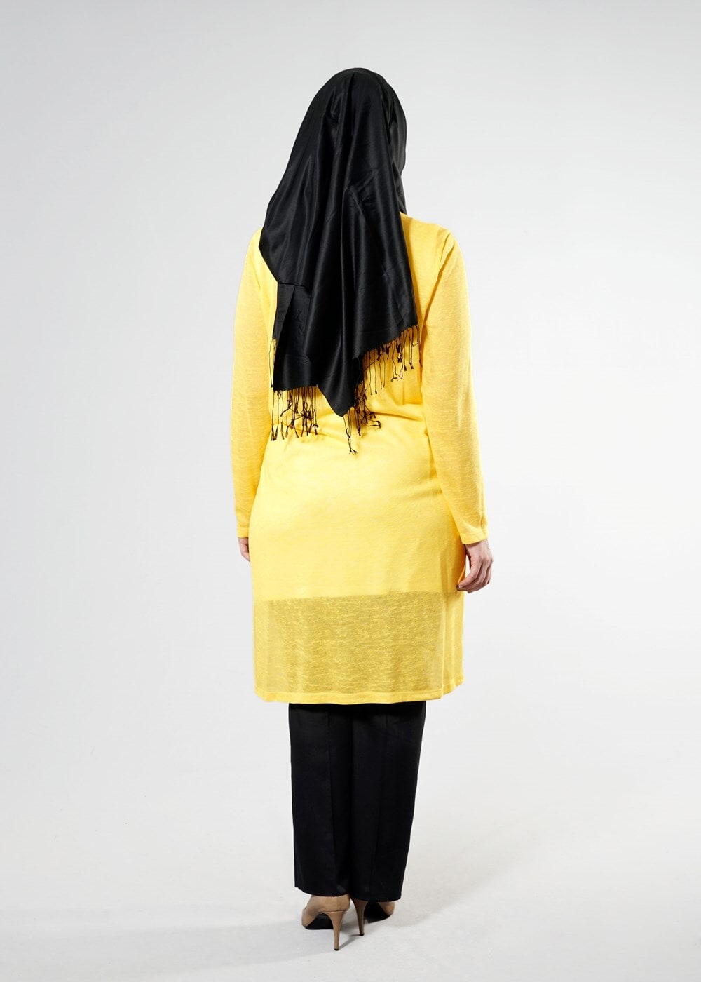 Tesettür giyim SARI T 2520 Evin 2 li Tesettür Tunik-Alv Fashion