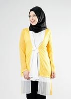 Tesettür giyim SARI T 2520 Evin 2 li Tesettür Tunik-Alv Fashion