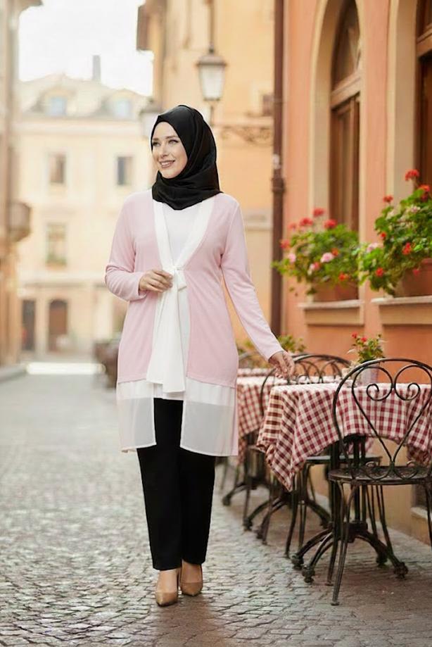 Hijab clothing POWDER ALVINA TWO-PIECE CHIFFON TUNIC T 2520 - TRENDTESETTÜR