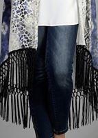 Tesettür giyim LACİVERT PÜSKÜL DETAYLI DESENLİ TUNİK 4584 