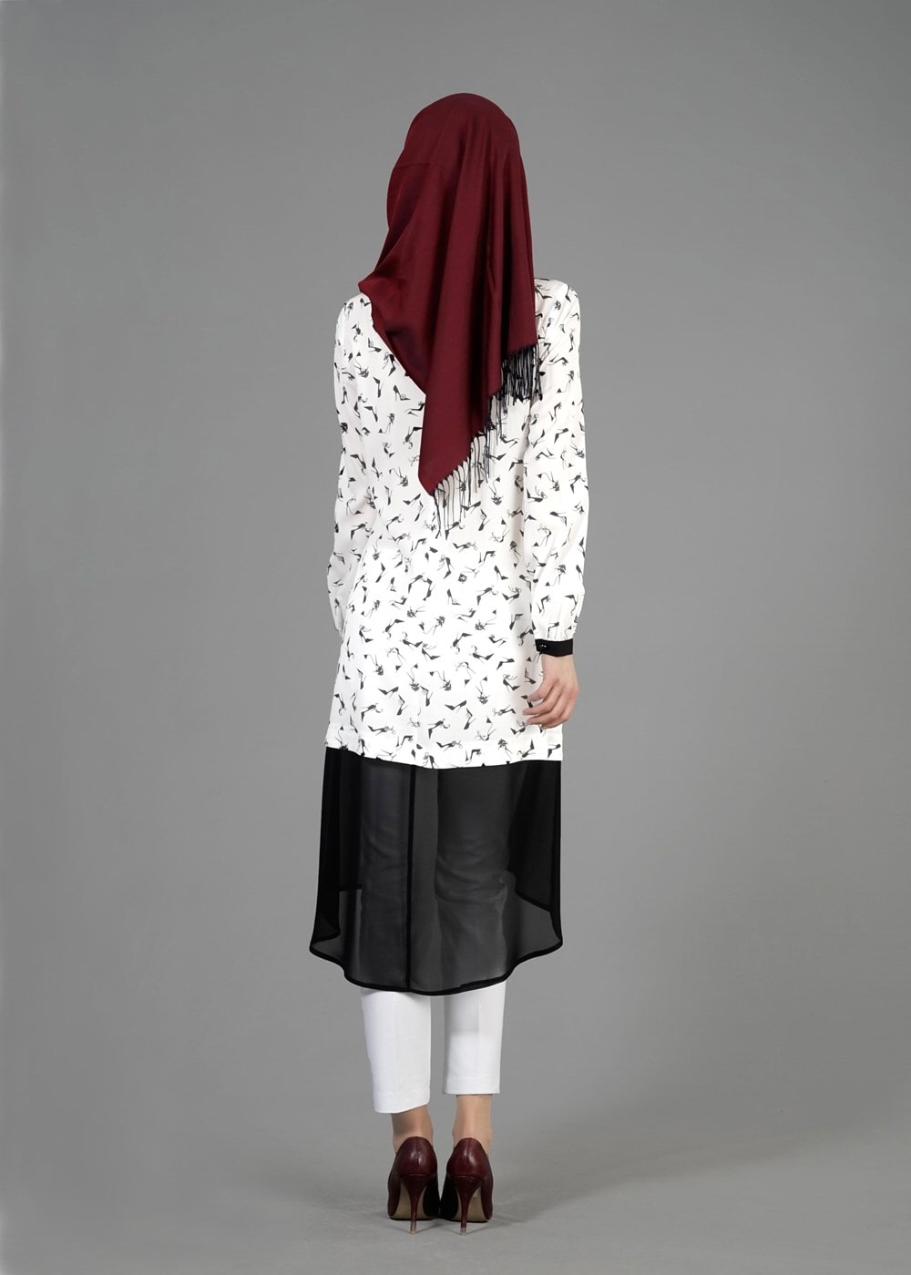 Tesettür giyim KREM T 4618 Rosa Tesettür Tunik-Alv Fashion