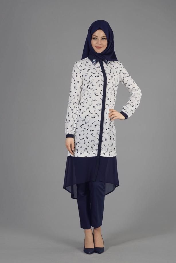 Tesettür giyim  T 4618 Rosa Tesettür Tunik-Alv Fashion - TRENDTESETTÜR