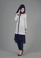 Tesettür giyim KREM T 4618 Rosa Tesettür Tunik-Alv Fashion