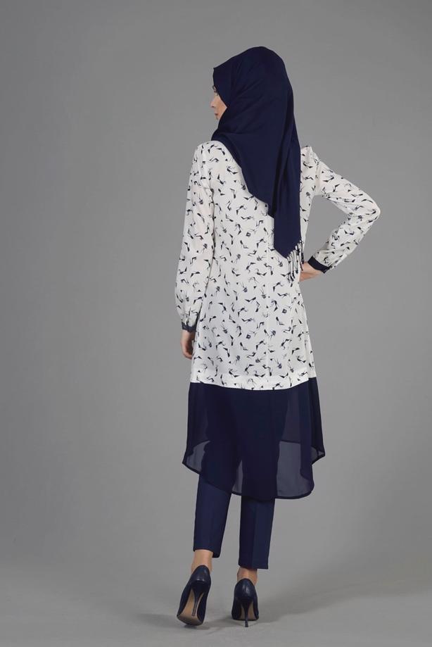 Tesettür giyim  T 4618 Rosa Tesettür Tunik-Alv Fashion - TRENDTESETTÜR