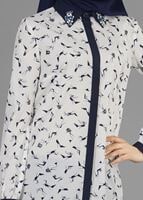 Tesettür giyim KREM T 4618 Rosa Tesettür Tunik-Alv Fashion