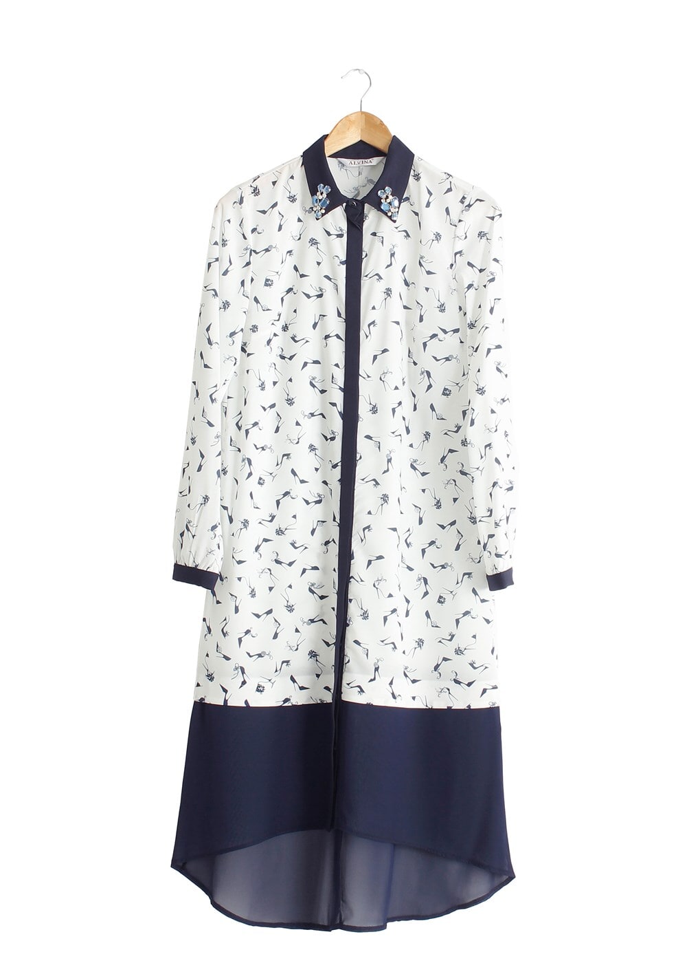 Tesettür giyim KREM T 4618 Rosa Tesettür Tunik-Alv Fashion