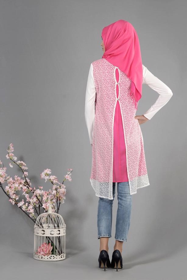 Vêtements hijab  T 4621 İndila Tesettür Tunik-Alv Fashion - TRENDTESETTÜR