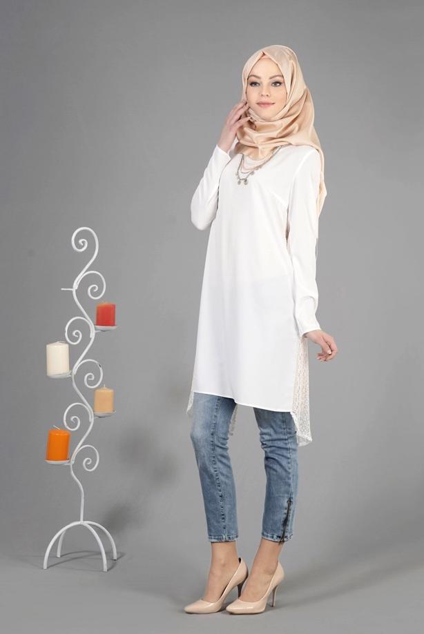 Hijab clothing  T 4621 İndila Tesettür Tunik-Alv Fashion - TRENDTESETTÜR