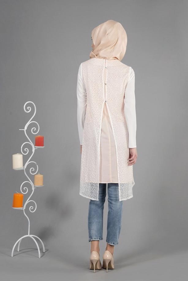 Hijab clothing  T 4621 İndila Tesettür Tunik-Alv Fashion - TRENDTESETTÜR