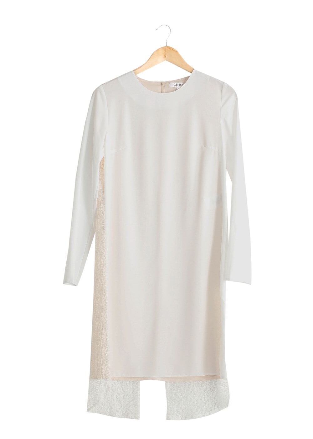 Tesettür giyim KREM T 4621 İndila Tesettür Tunik-Alv Fashion