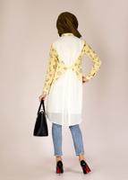 Tesettür giyim SARI ALVİNA DESENLİ TUNİK T 4624