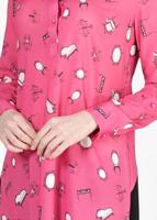 Tesettür giyim FUŞYA ALVİNA DESENLİ TUNİK T 4624