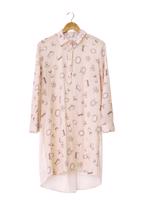 Tesettür giyim PUDRA ALVİNA DESENLİ TUNİK T 4624