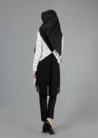 Tesettür giyim KREM ALVİNA DESENLİ TUNİK T 4624