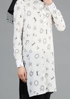 Tesettür giyim KREM ALVİNA DESENLİ TUNİK T 4624