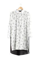 Tesettür giyim KREM ALVİNA DESENLİ TUNİK T 4624