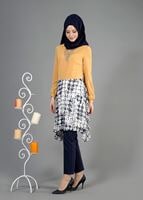 Tesettür giyim TURUNCU T 4642 Criss Tunik-Alv Fashion
