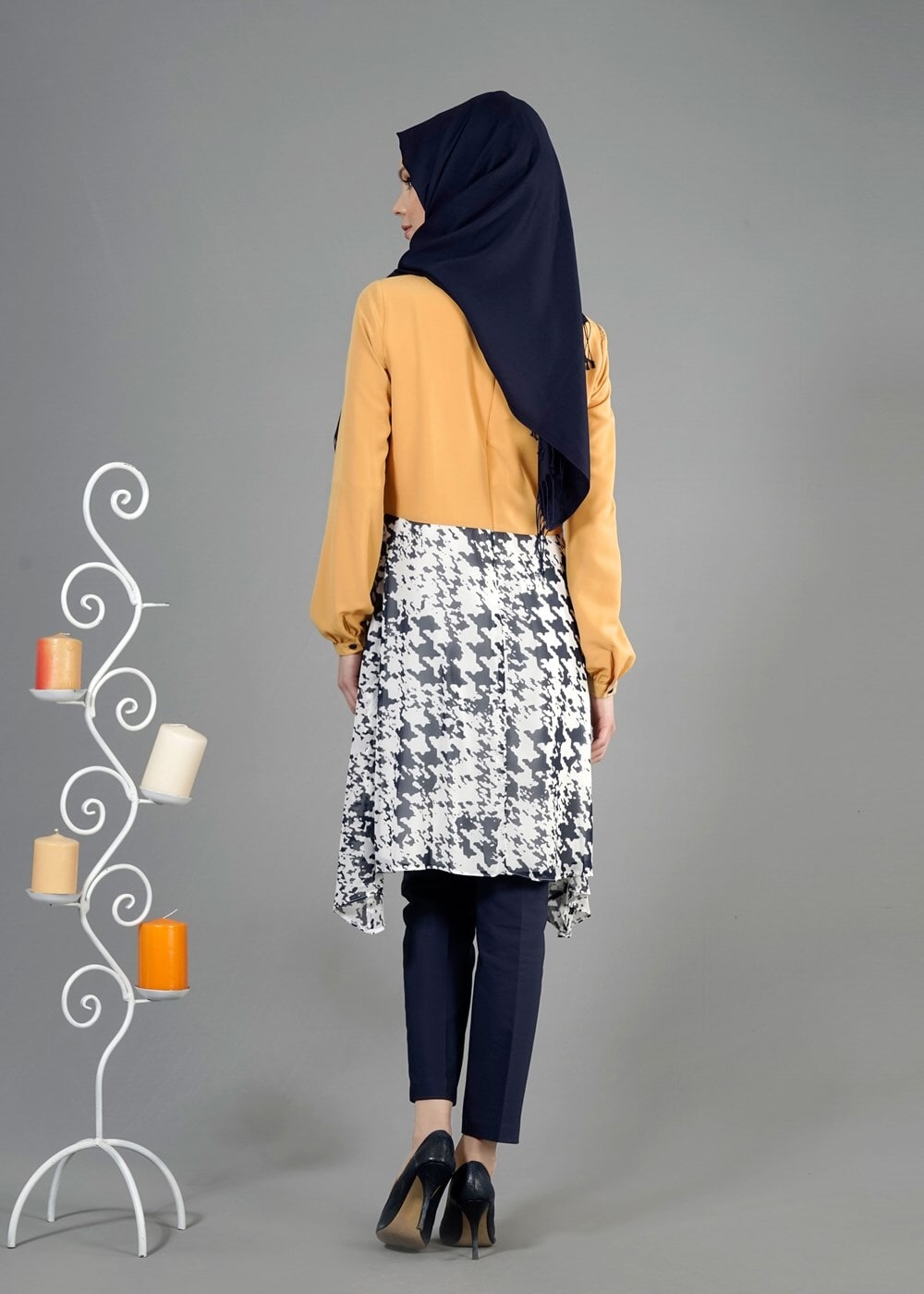 Tesettür giyim TURUNCU T 4642 Criss Tunik-Alv Fashion