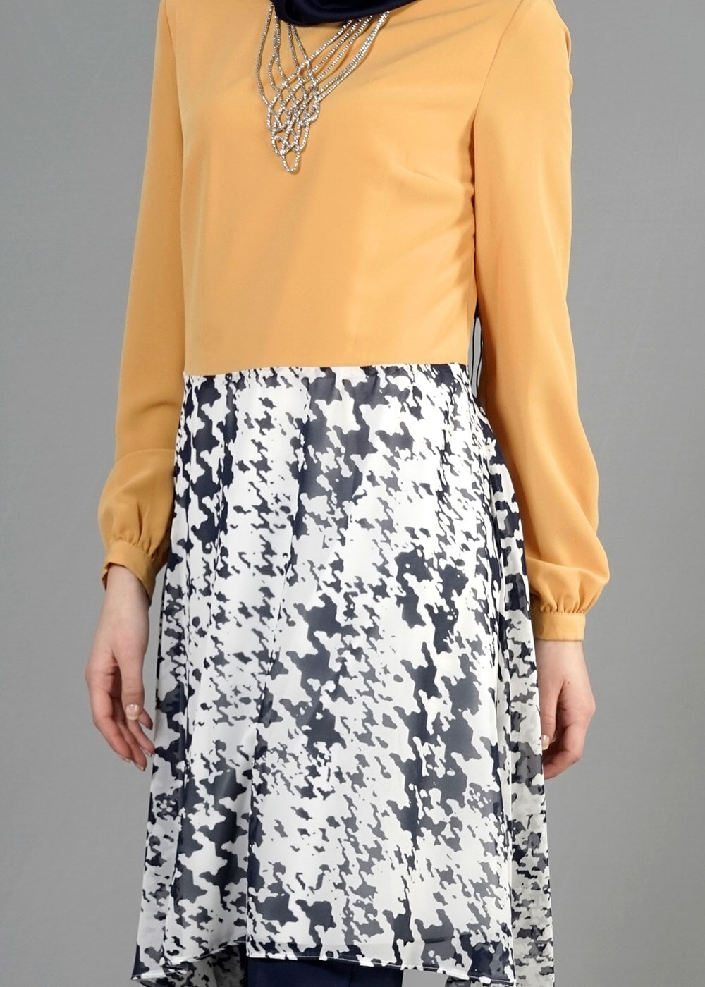 Tesettür giyim TURUNCU T 4642 Criss Tunik-Alv Fashion