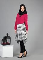 Tesettür giyim FUŞYA T 4642 Criss Tunik-Alv Fashion