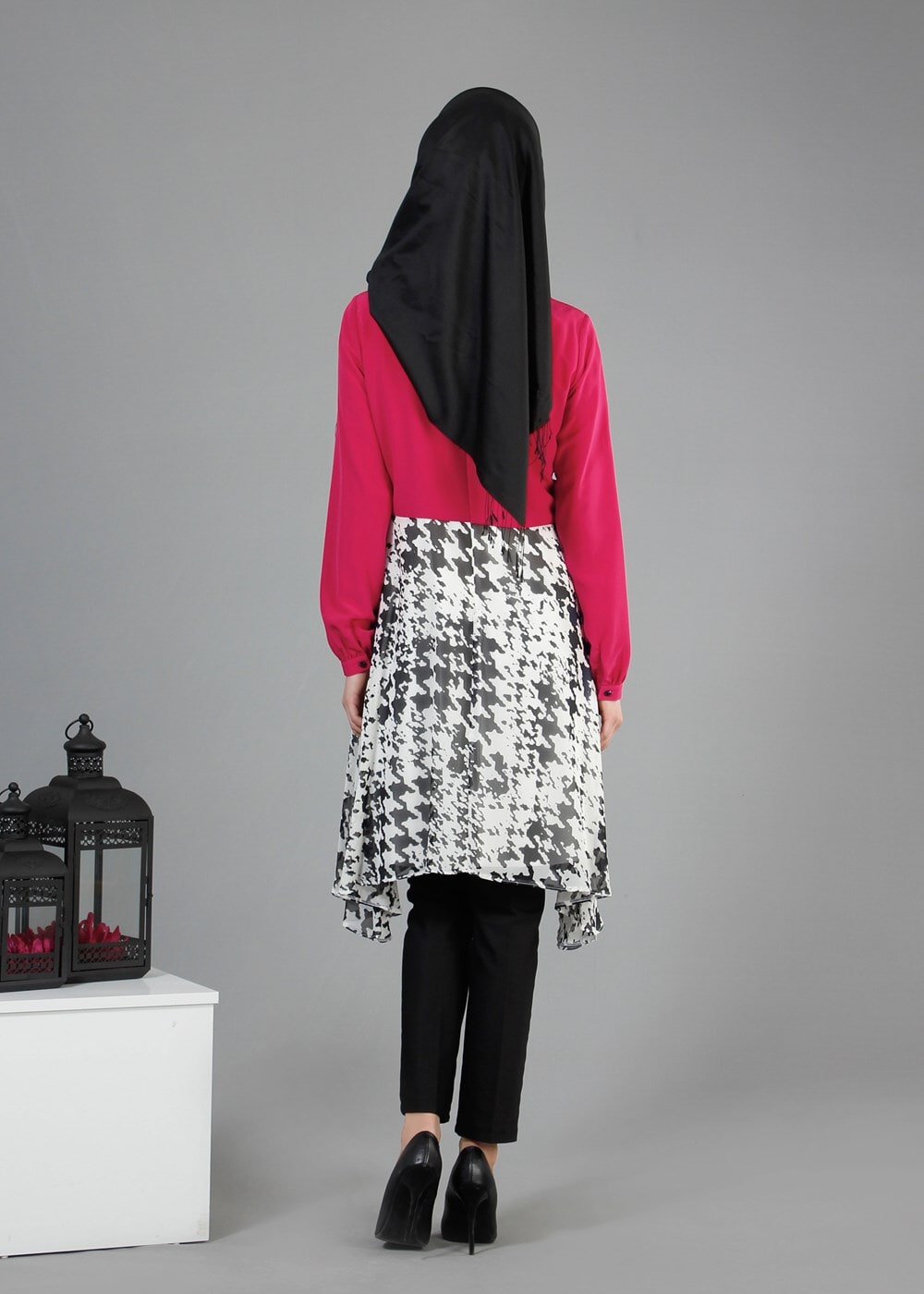 Tesettür giyim FUŞYA T 4642 Criss Tunik-Alv Fashion